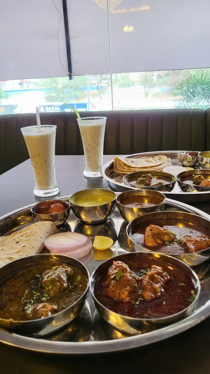 Mutton Thali served at Hotel Atithi